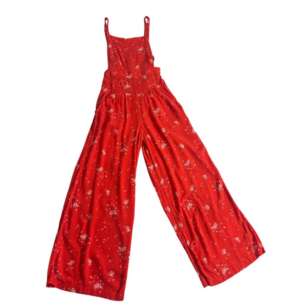 Free People Sweet in the Streets Boho Floral wide leg Jumpsuit, XS overalls - Picture 7 of 10